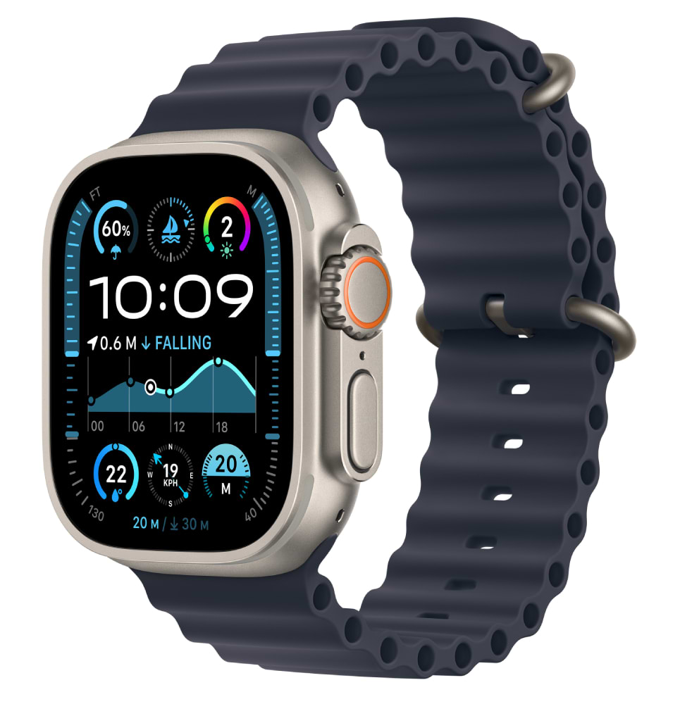 Смарт-часы Apple Watch Ultra 2 GPS 49mm Natural Titanium Case with Navy Ocean Band - Фото 1
