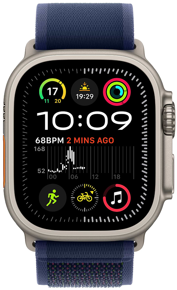 Фото - Смарт-годинник Apple Watch Ultra 2 GPS 49mm Natural Titanium Case with Blue Trail Loop - S/M