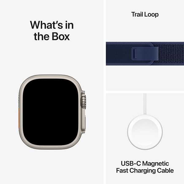 Фото - Смарт-годинник Apple Watch Ultra 2 GPS 49mm Natural Titanium Case with Blue Trail Loop - S/M