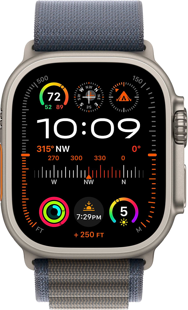 Фото - Смарт-часы Apple Watch Ultra 2 GPS 49mm Titanium Case with Blue Alpine Loop - Large