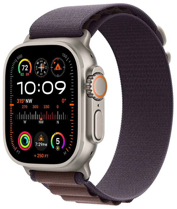 Фото - Смарт-годинник Apple Watch Ultra 2 GPS 49mm Titanium Case with Indigo Alpine Loop - Small