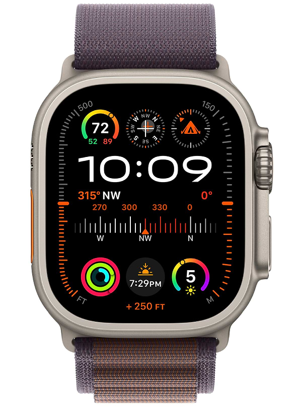 Фото - Смарт-годинник Apple Watch Ultra 2 GPS 49mm Titanium Case with Indigo Alpine Loop - Medium