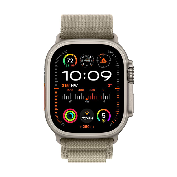 Фото - Смарт-годинник Apple Watch Ultra 2 GPS 49mm Titanium Case with Olive Alpine Loop - Large