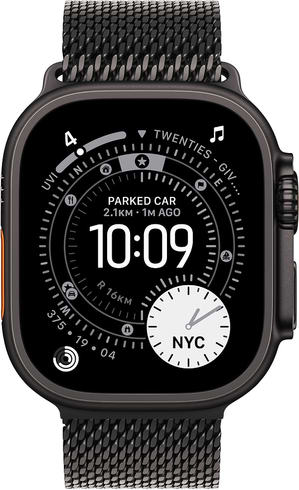 Фото - Смарт-часы Apple Watch Ultra 3 GPS + eSIM 49mm Black Titanium Case with Black Titanium Milanese Loop - M