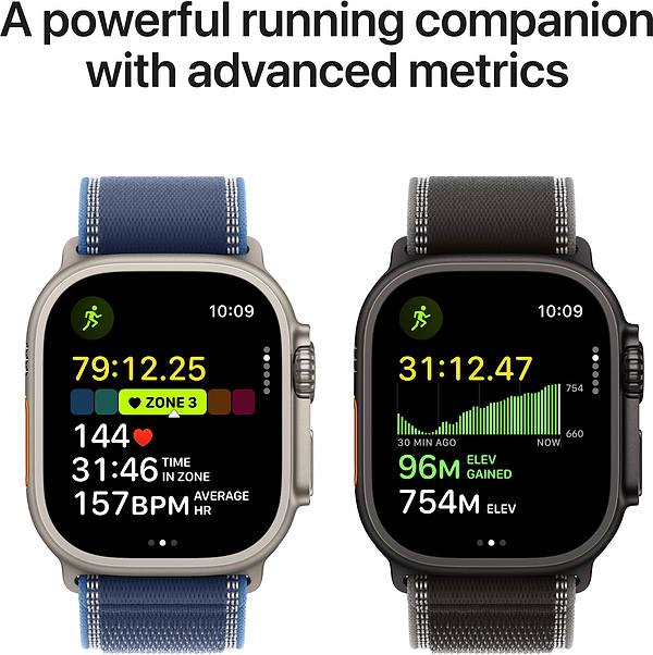 Фото - Смарт-годинник Apple Watch Ultra 3 GPS + eSIM 49mm Black Titanium Case with Black/Charcoal Trail Loop - M/L