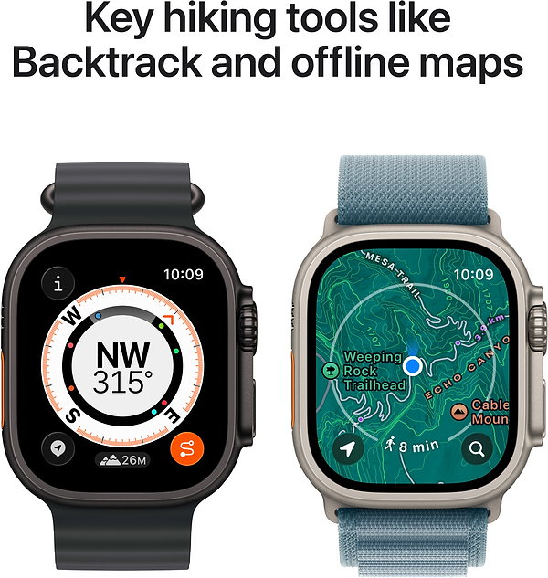 Фото - Смарт-годинник Apple Watch Ultra 3 GPS + eSIM 49mm Natural Titanium Case with Light Blue Alpine Loop - Large