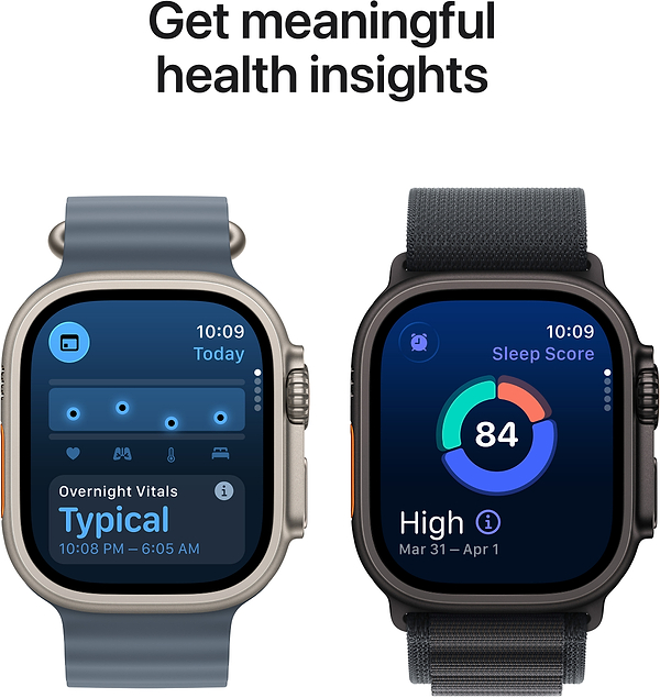 Фото - Смарт-годинник Apple Watch Ultra 3 GPS + eSIM 49mm Natural Titanium Case with Light Blue Alpine Loop - Large