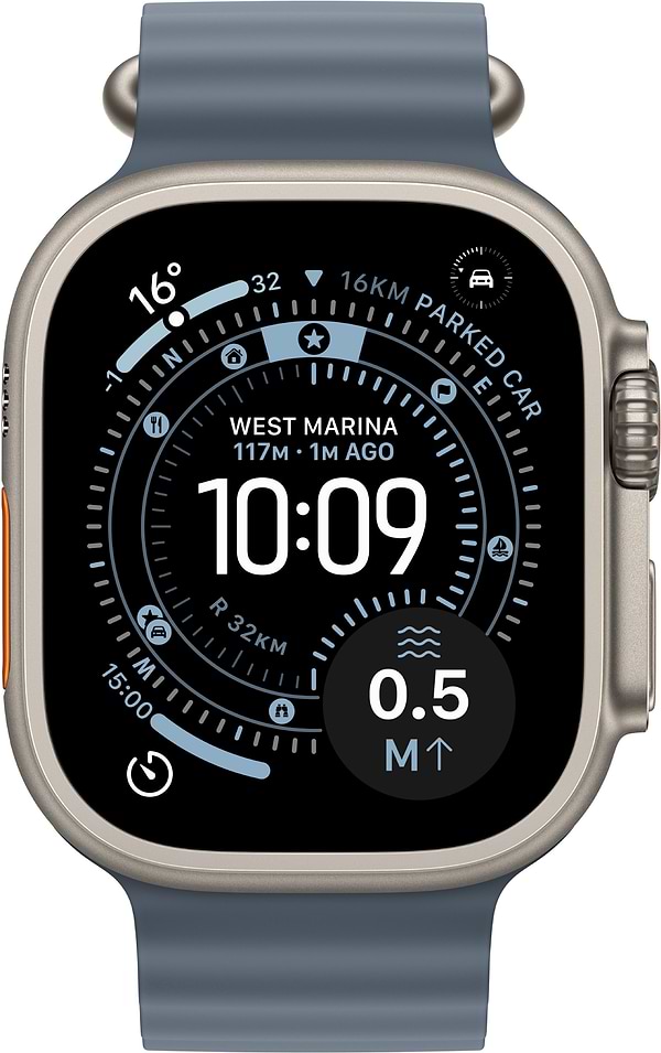 Фото - Смарт-часы Apple Watch Ultra 3 GPS + eSIM 49mm Natural Titanium Case with Anchor Blue Ocean Band