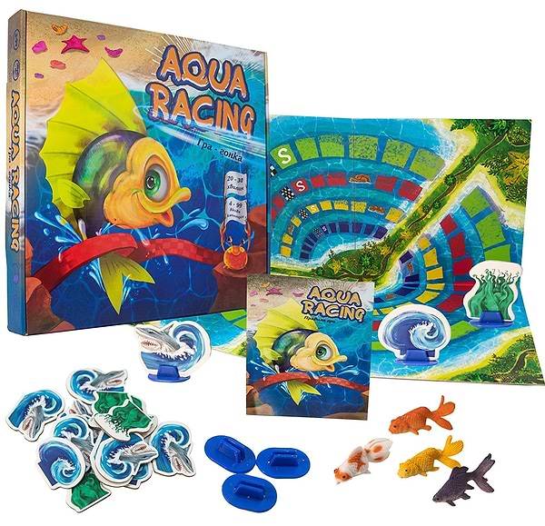 Фото - Настільна гра (3-4 роки) Strateg Aqua racing (30416)