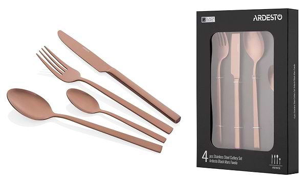 Фото - Набор столовых приборов Ardesto Black Mars Favola 4 пр. (AR0704FSC)
