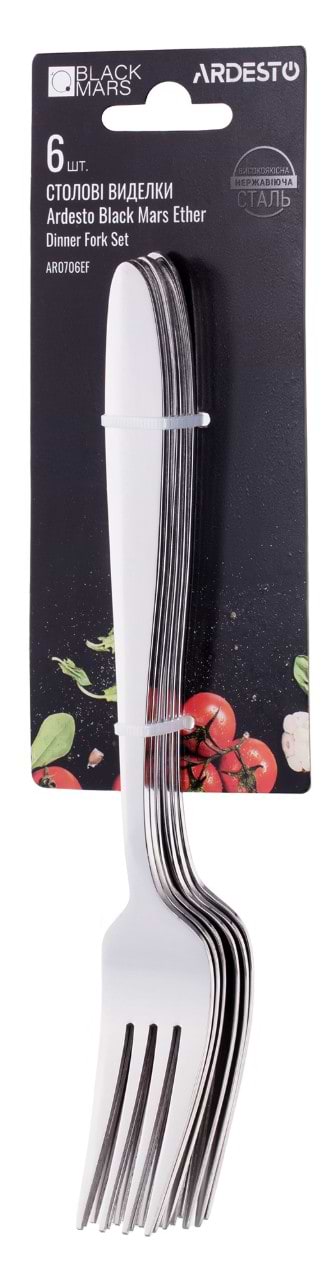 Фото - Набор вилок столовых Ardesto Black Mars Ether 6 пр. (AR0706EF)