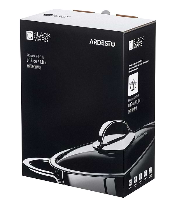 Фото - Каструля Ardesto Black Mars 1.8 л (AR0718S)