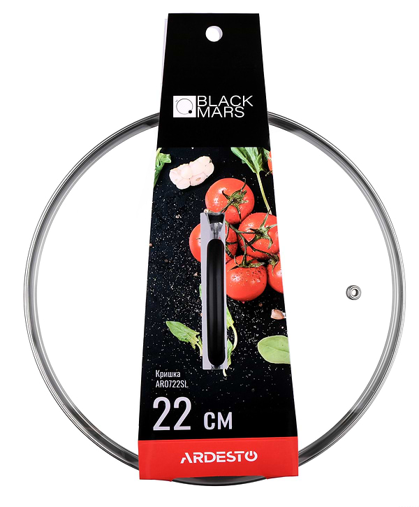 Фото - Крышка для посуды Ardesto Mars 22 см Black (AR0722SL)
