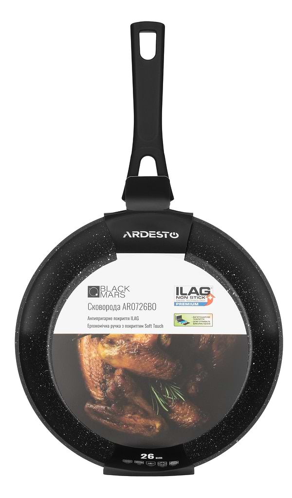 Фото - Сковорода универсальная Ardesto Black Mars Orion 26 см Black (AR0726BO)