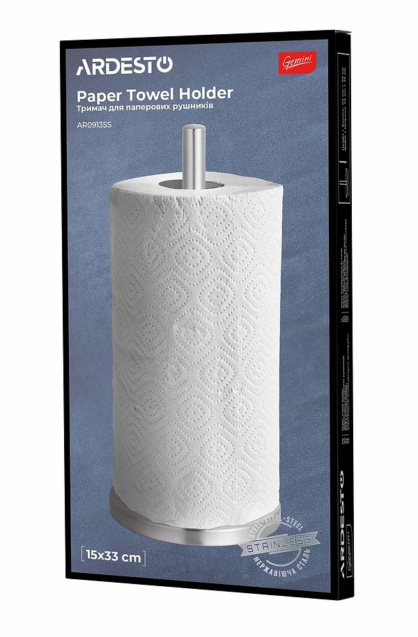 Фото - Подставка для бумажных полотенец Ardesto Gemini 15х33 см (AR0913SS)