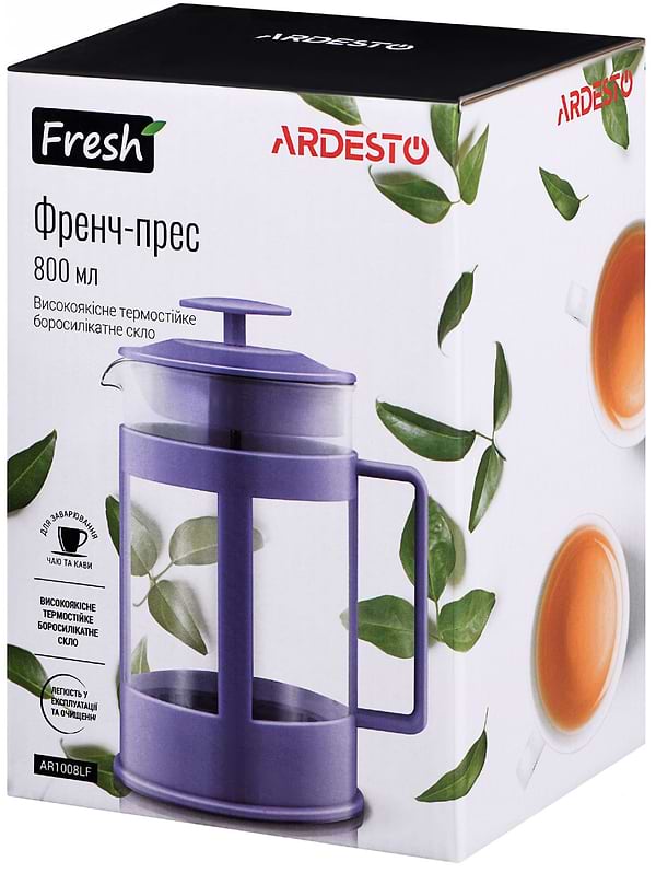 Фото - Френч-пресс Ardesto Fresh 800 мл Purple (AR1008LF)