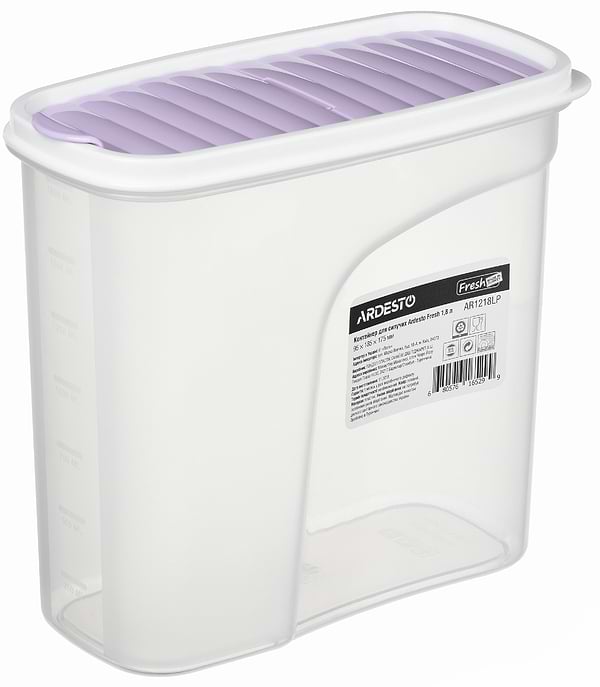 Фото - Ємність для сипучих Ardesto Fresh Lilac 1.8 л (AR1218LP)