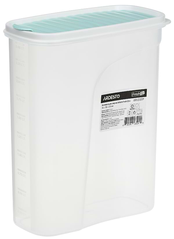 Фото - Емкость для сыпучих Ardesto Fresh 2.5 л (AR1225TP) Фото - Емкость для сыпучих Ardesto Fresh 2.5 л (AR1225TP)