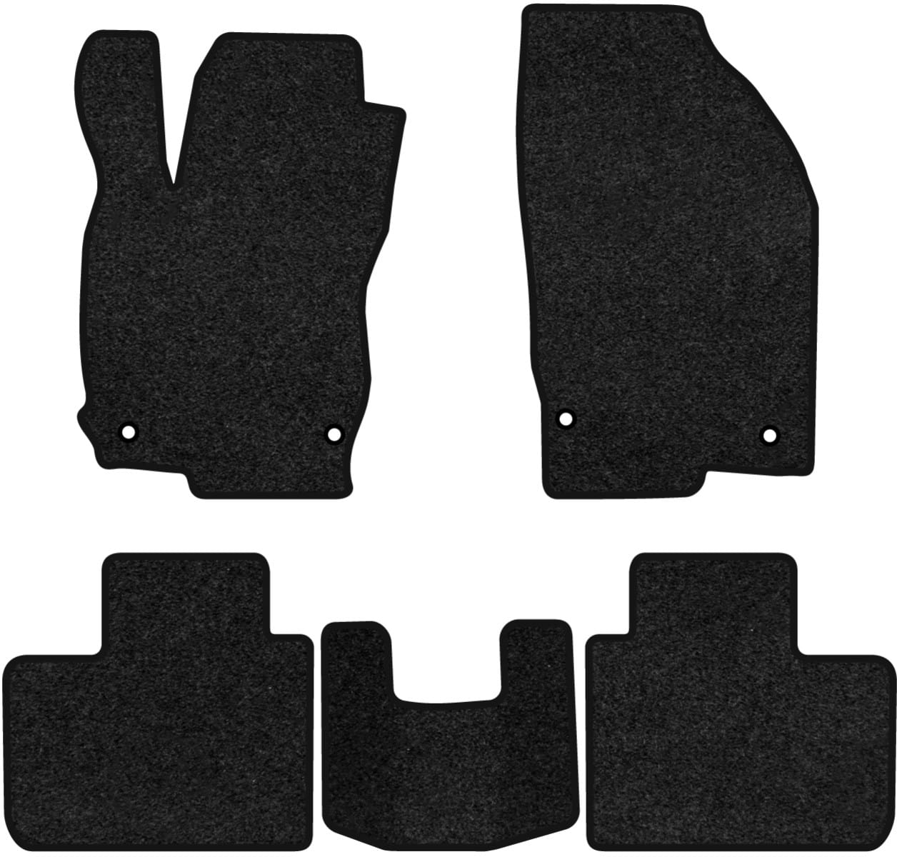 Коврики ворсовые в салон авто EVAtech Premium для Alfa Romeo 156 (932) 1997-2007 1 поколение Sedan EU черный кант AR12956CV5OU4VPB