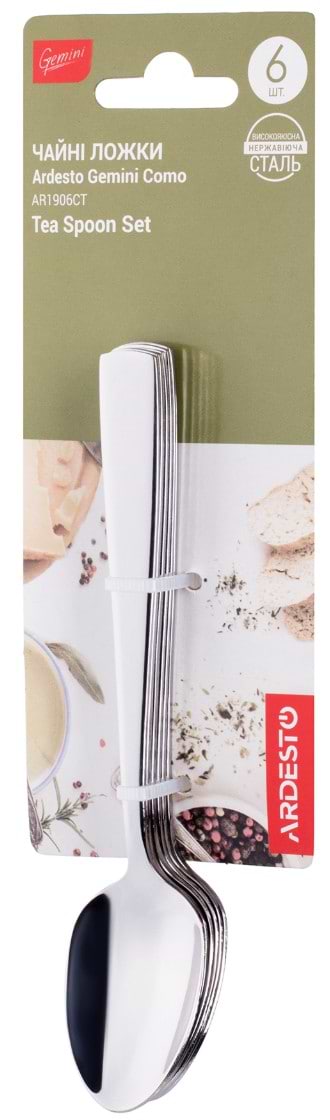 Фото - Набір чайних ложок Ardesto Gemini Como 6 пр. (AR1906CT)