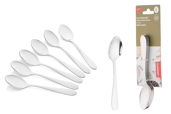 Фото - Набір чайних ложок Ardesto Gemini Venice 6 пр. (AR1906VT)