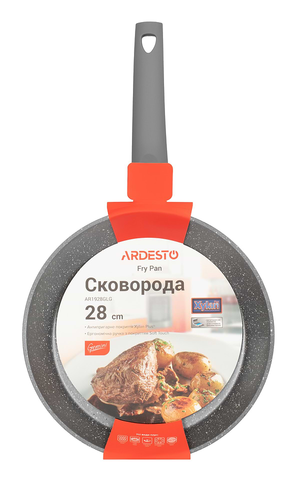 Фото - Сковорода універсальна Ardesto Gemini Molise 28 см Gray (AR1928GLG)