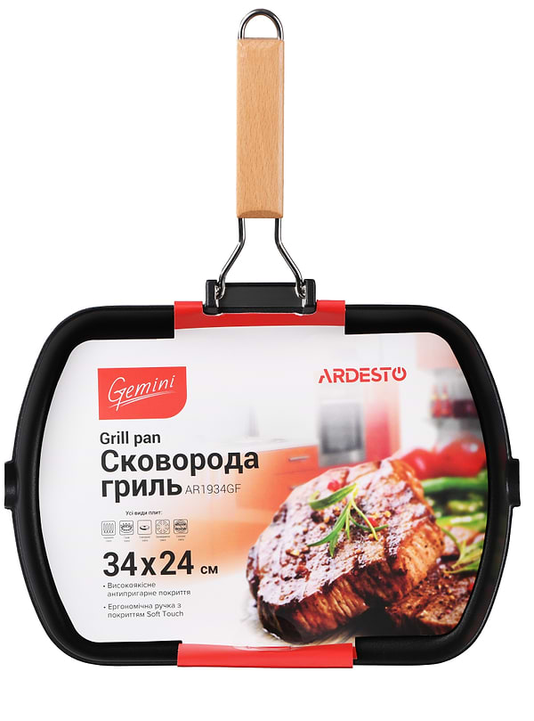 Фото - Сковорода гриль Ardesto Gemini 34x24 см (AR1934GF)