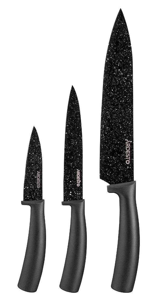 Фото - Набор ножей Ardesto Black Mars 3 пр. (AR2103BB)