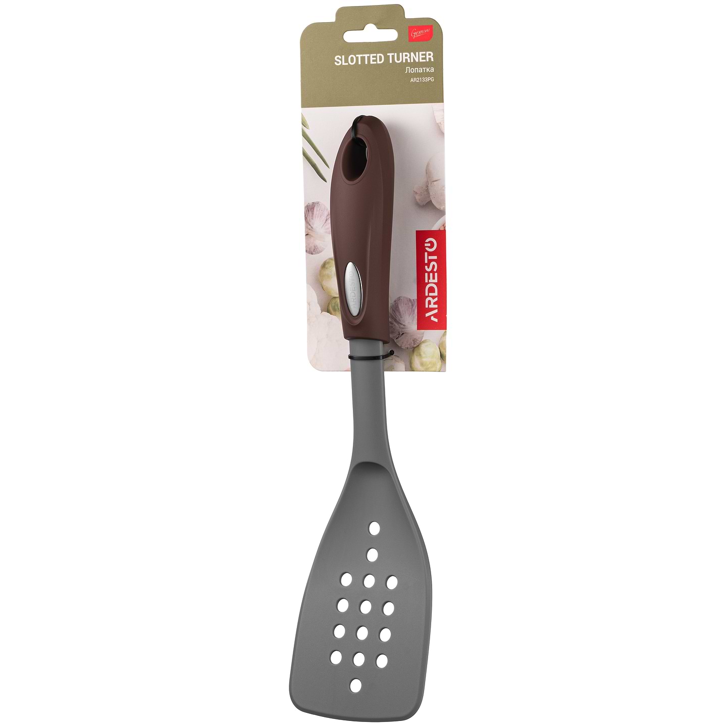 Лопатка кухонна Ardesto Gemini 32 см Gray/Brown (AR2133PG) - Фото 1
