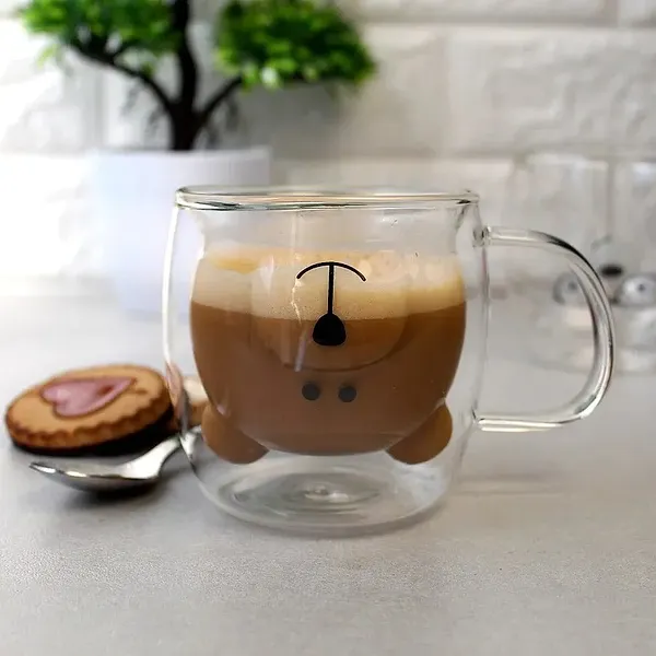 Фото - Набір чашок з подвійними стінками Ardesto Animals 250 мл 2 шт. (AR2625GHA)