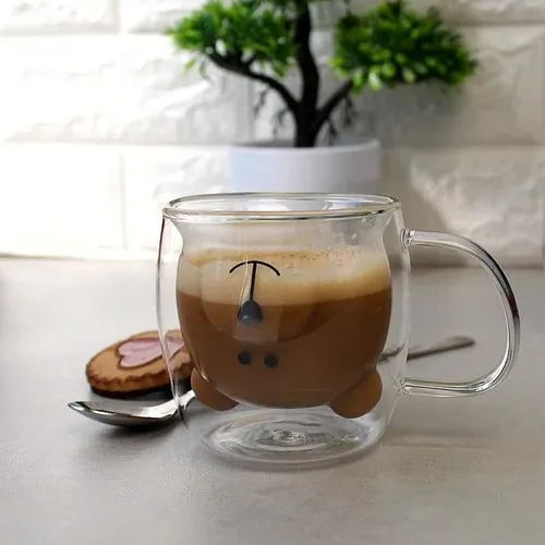 Фото - Набір чашок з подвійними стінками Ardesto Animals 250 мл 2 шт. (AR2625GHA)