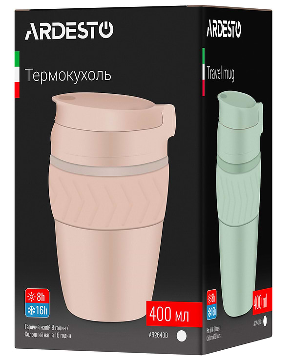 Фото - Термокружка Ardesto Cosy 400 мл Black (AR2640BT)
