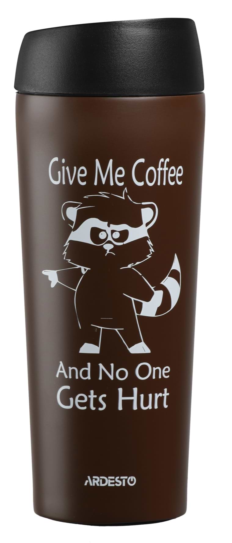 Термочашка Ardesto Coffee Time Raccoon 450 мл (AR2645DML) - Фото 1