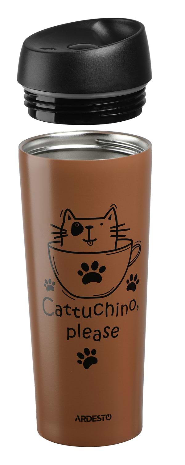 Фото - Термокружка Ardesto Coffee Time Cat 450 мл (AR2645DMM)