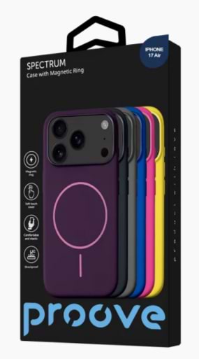 Фото - Чехол для смартфона Proove Spectrum Case with Magnetic Ring iPhone 17 Air deep black (PCSPIP17AR41)