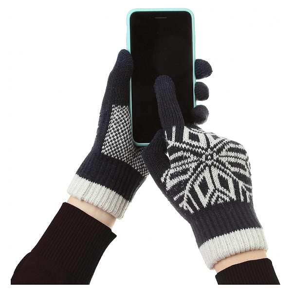 Фото - Перчатки для сенсорных экранов Armorstandart Touch Gloves Snowflake с орнаментом Blue (ARM59994)