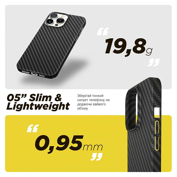 Фото - Чохол для смартфону Armorstandart LikeCarbon MagCase for Apple iPhone 14 Pro Max Black (ARM66366)