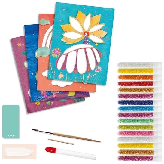 Фото - Набір для малювання блискітками Djeco "Казкова країна" (DJ09409)