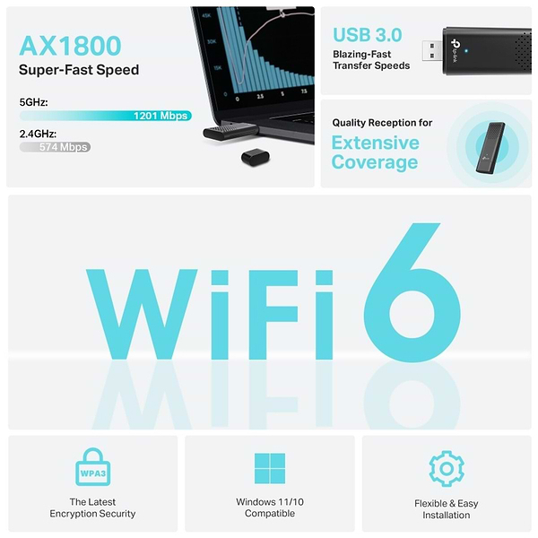 Фото - USB-адаптер сети WiFi TP-Link Archer TX20U