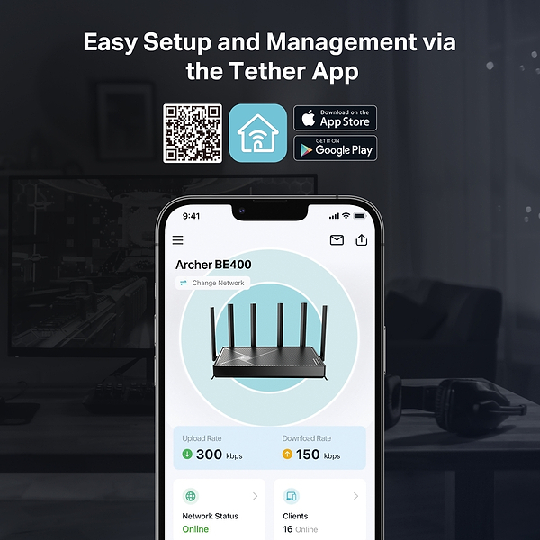 Фото - Маршрутизатор интернет WiFi7 TP-Link Archer BE400