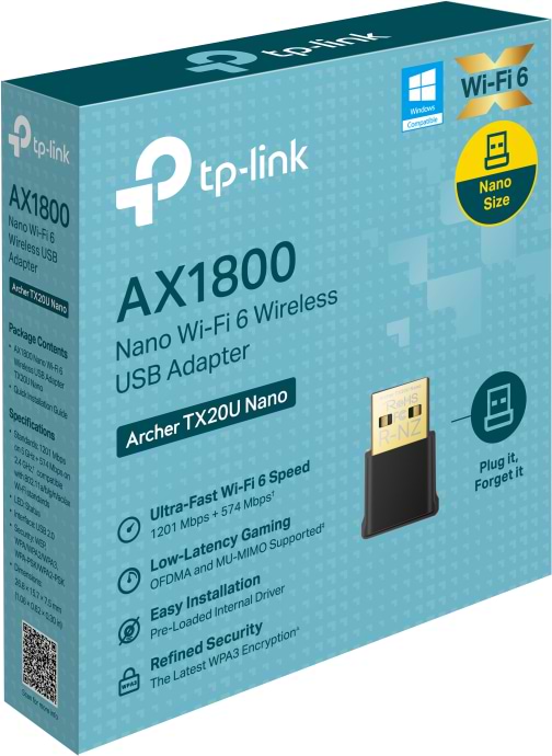 Фото - USB-адаптер мережі WiFi TP-Link Archer TX20U Nano