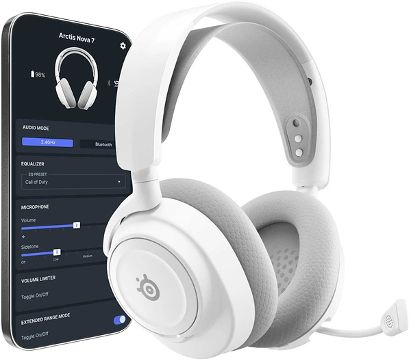 Фото - Гарнитура беспроводная игровая SteelSeries Arctis Nova 7P Gen 2 Wireless White (61745)