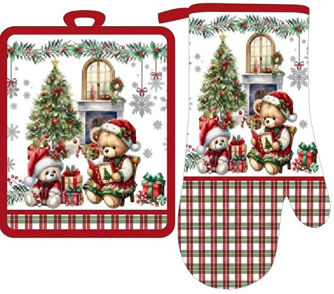 Набір прихваток ARDESTO Christmas Bears 18х20 см (ART14BR)