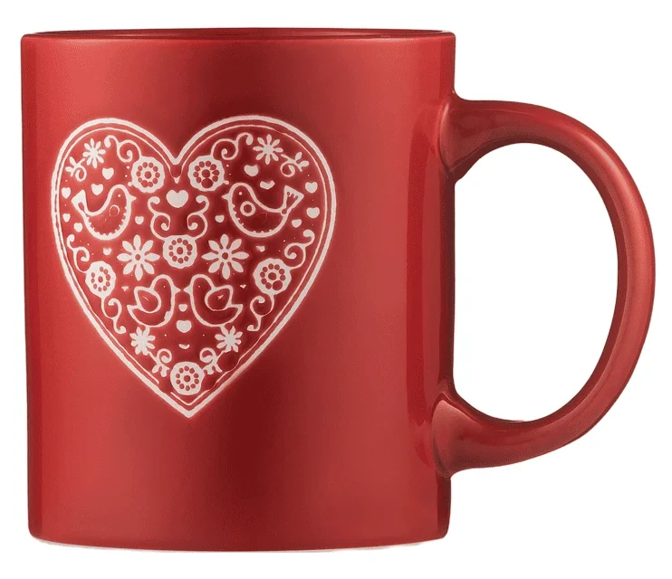 Чашка ARDESTO Heart 320 мл червоний (AR3074R)