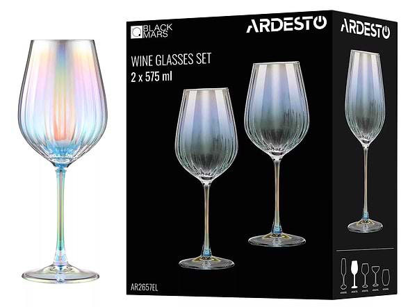 Фото - Набор бокалов Ardesto Black Mars Zenith 575 мл 2 шт. (AR2657EL)