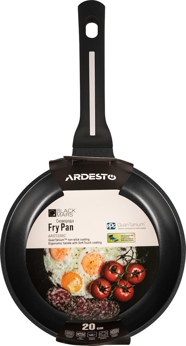Фото - Сковорода універсальна Ardesto Black Mars Sarin 20 см (AR0720BC)