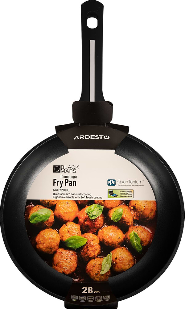 Фото - Сковорода універсальна Ardesto Black Mars Sarin 28 см (AR0728BC)