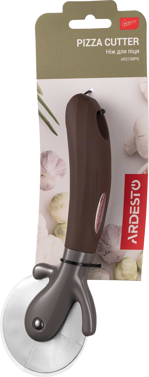 Фото - Нож для пиццы Ardesto Gemini 20 см Gray/Brown (AR2158PG)