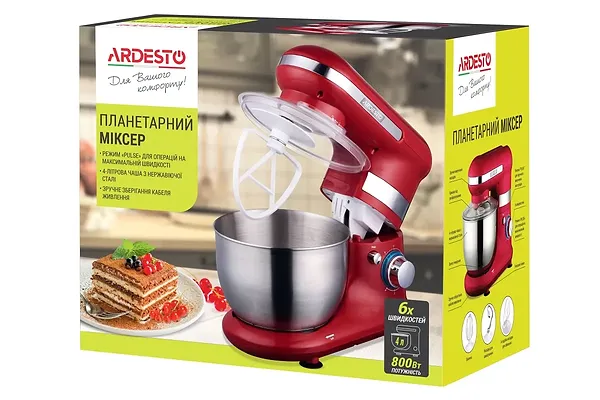 Фото - Планетарний міксер Ardesto KSTM-8042 Red