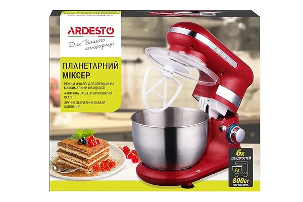 Фото - Планетарний міксер Ardesto KSTM-8042 Red